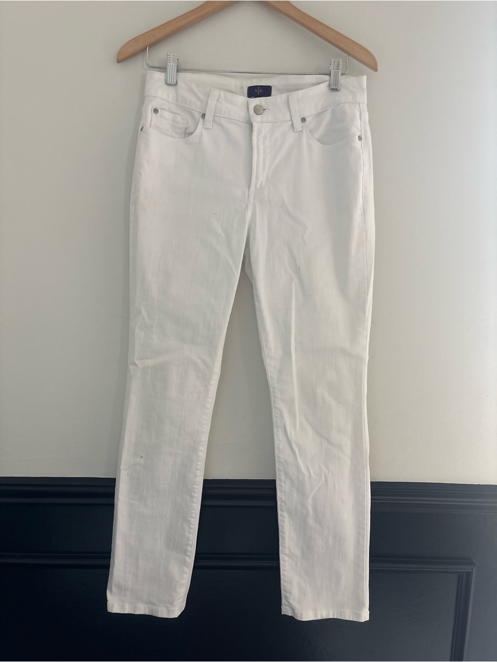 NYDJ White Straight Jeans for Women